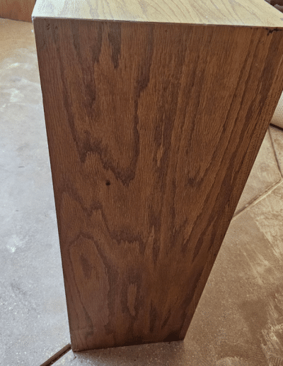 Vintage Horizontal Oak 6-Compartment Bookcase