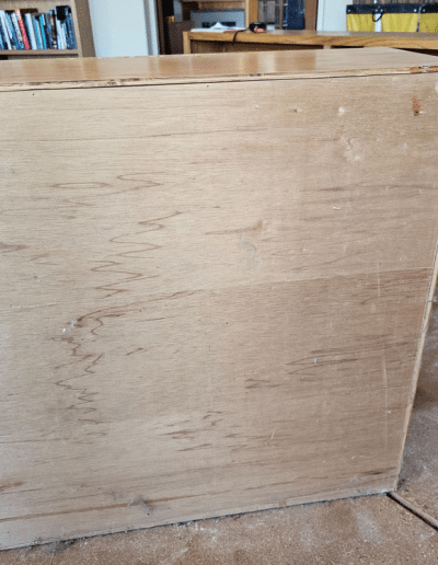 Vintage Horizontal Oak 6-Compartment Bookcase