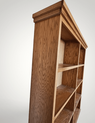 Solid Oak Double-Wide Bookcase