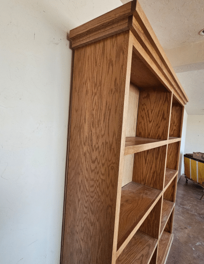 Solid Oak Double-Wide Bookcase