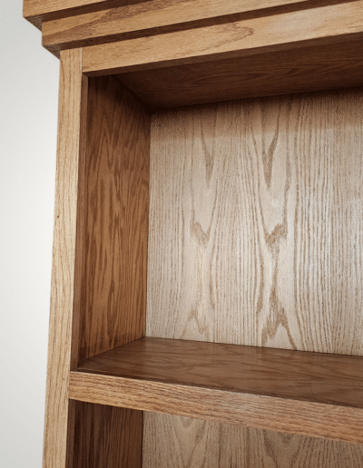 Solid Oak Double-Wide Bookcase