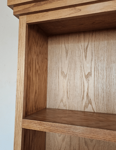Solid Oak Double-Wide Bookcase
