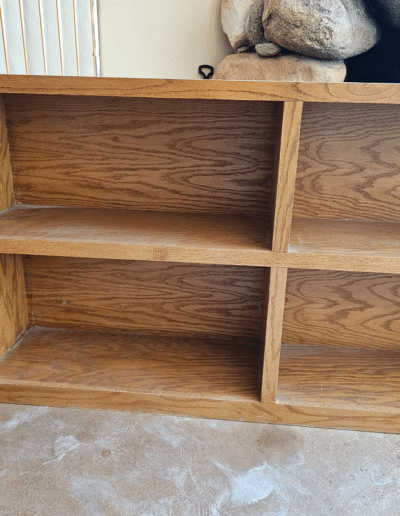 Vintage Horizontal Oak Bookcase