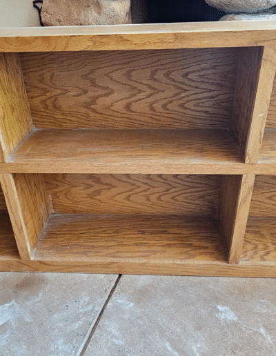 Vintage Horizontal Oak Bookcase