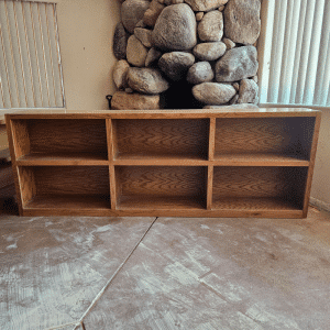 Vintage Horizontal Oak Bookcase