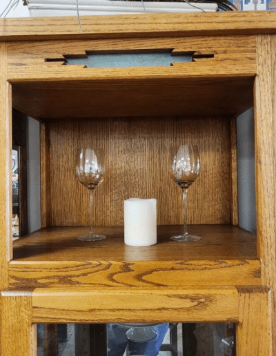 Lighted Southwest Style Curio Cabinet