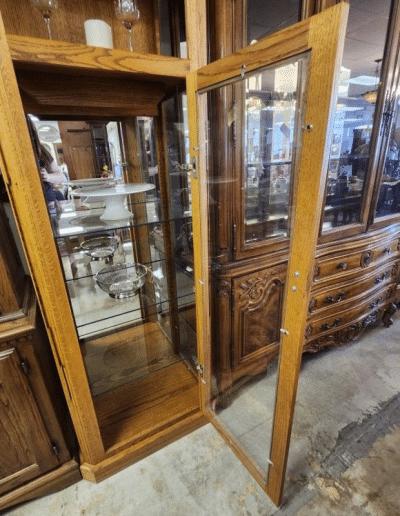 Lighted Southwest Style Curio Cabinet