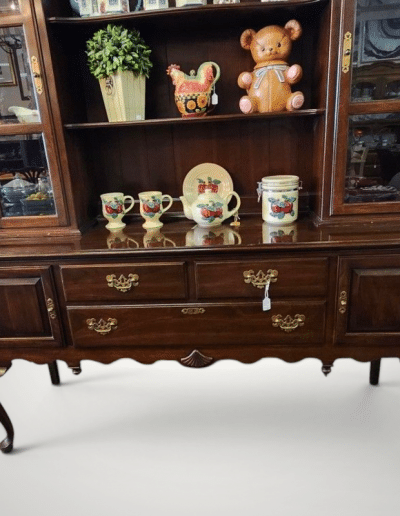 2-Piece Dark Wood Hutch