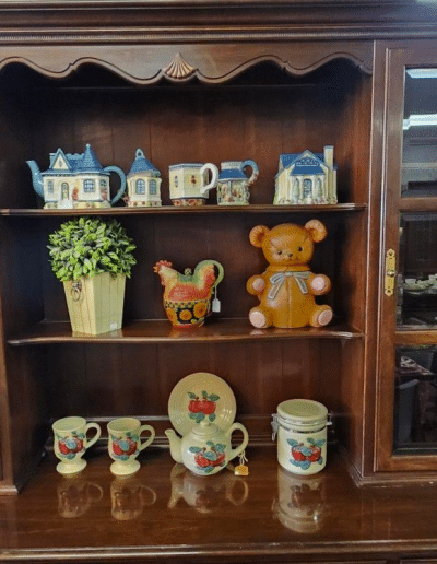 2-Piece Dark Wood Hutch