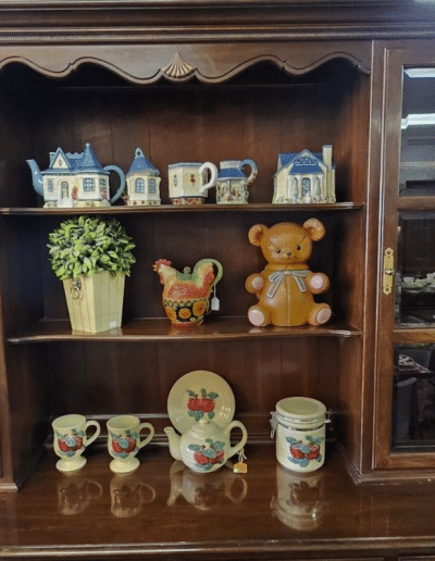 2-Piece Dark Wood Hutch