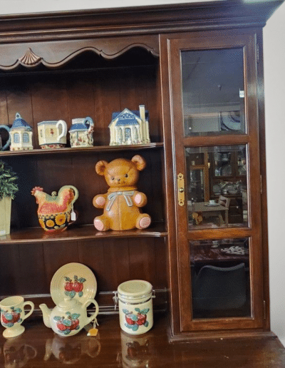 2-Piece Dark Wood Hutch