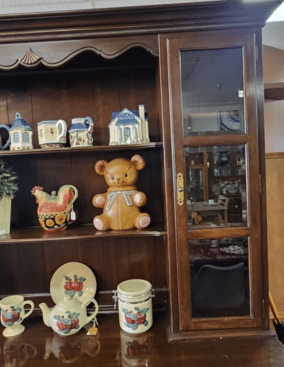 2-Piece Dark Wood Hutch