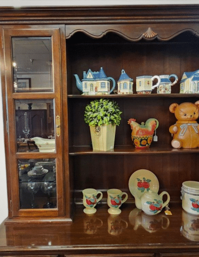2-Piece Dark Wood Hutch