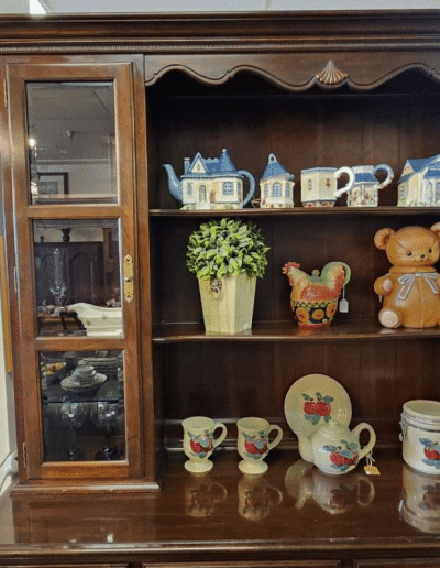 2-Piece Dark Wood Hutch