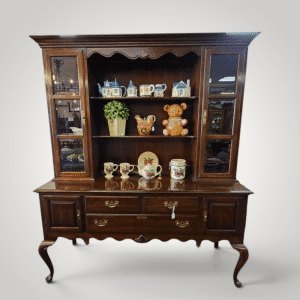 2-Piece Dark Wood Hutch