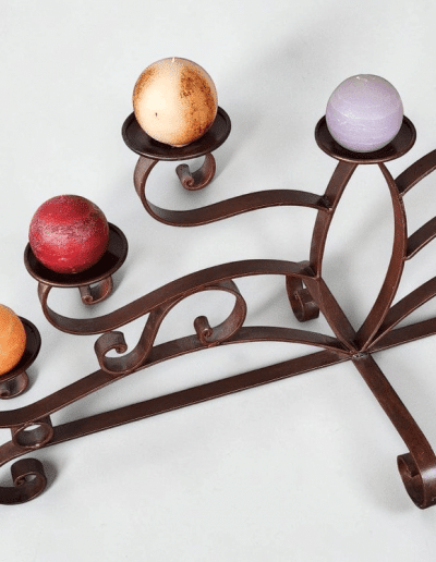 Wrought Iron 7-Cup Candelabra