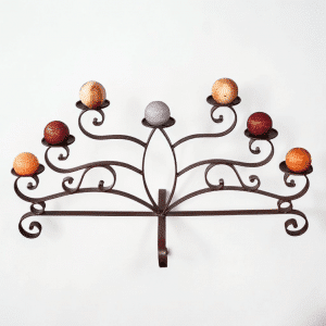 Wrought Iron 7-Cup Candelabra