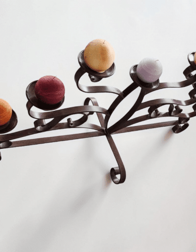 Wrought Iron 7-Cup Candelabra