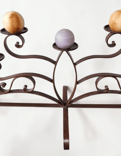 Wrought Iron 7-Cup Candelabra