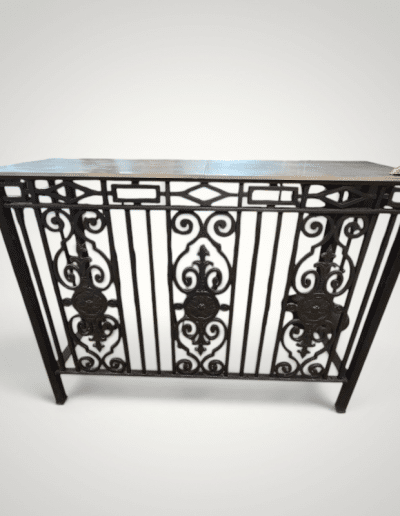 Wrought Iron & Stone Entry Table