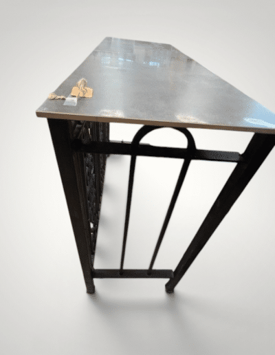 Wrought Iron & Stone Entry Table