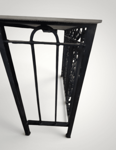 Wrought Iron & Stone Entry Table