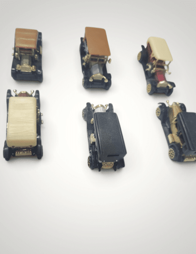 Set of 6 Vintage Miniature Antique Cars – Die-Cast Early 1900s Automobile Models