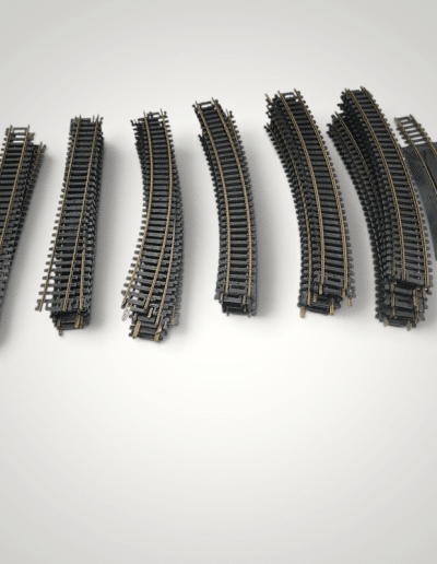 Vintage N Scale Model Train Track Lot – Brass Rails, Turnout Switch, Rerailer & Depot Station Building