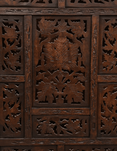 Oriental Carved Wood Screen