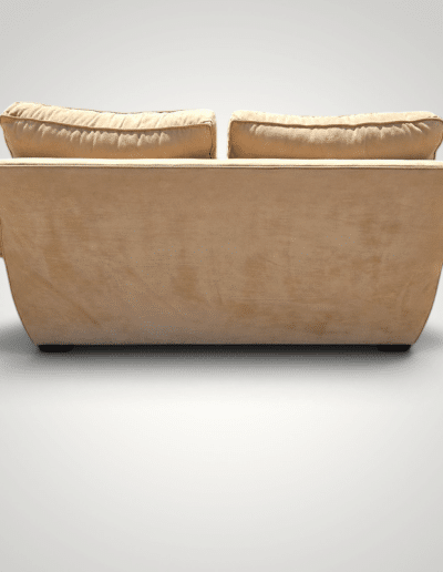 Pottery Barn Tan Suede Rolled-Arm Loveseat