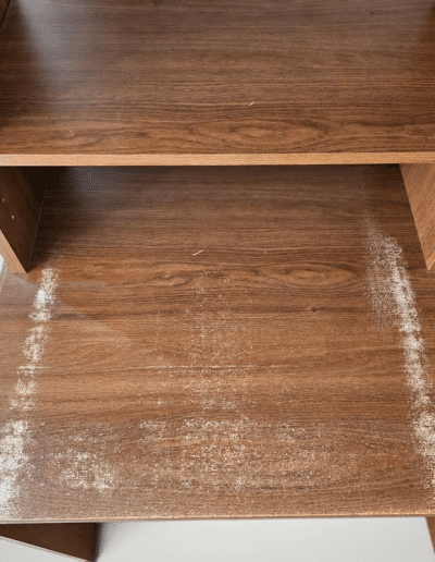 Modern Walnut Home Office Desk with Storage Hutch & Drawers