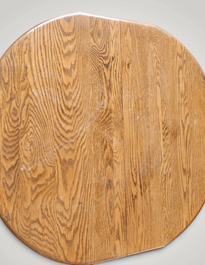 Mid-Century Solid Oak Pedestal Extension Dining Table