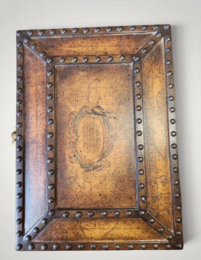 Antique-Style Colonial Map Treasure Box with Brass Nailhead Trim