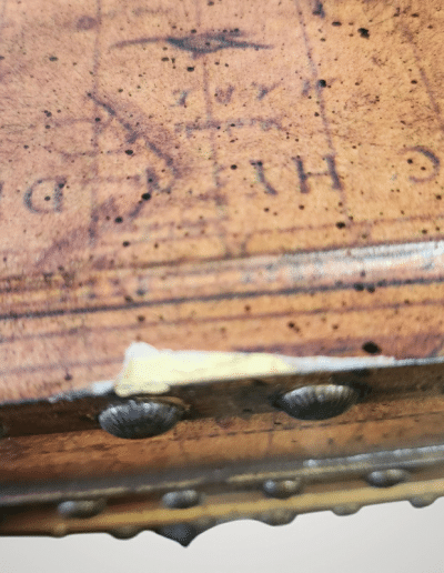 Antique-Style Colonial Map Treasure Box with Brass Nailhead Trim