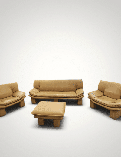 Scandinavian Designs Monza 4-Piece Leather Seating Set