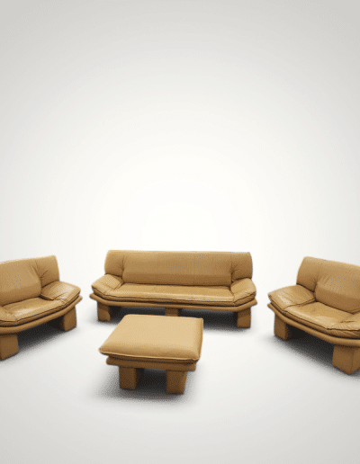 Scandinavian Designs Monza 4-Piece Leather Seating Set
